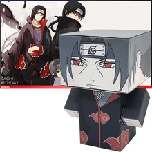 Наруто Учиха Итачи Складная резка Мини Милая 3D бумажная модель бумажное ремесло Аниме Фигурка DIY Cubee дети взрослые ремесленные игрушки MG-026