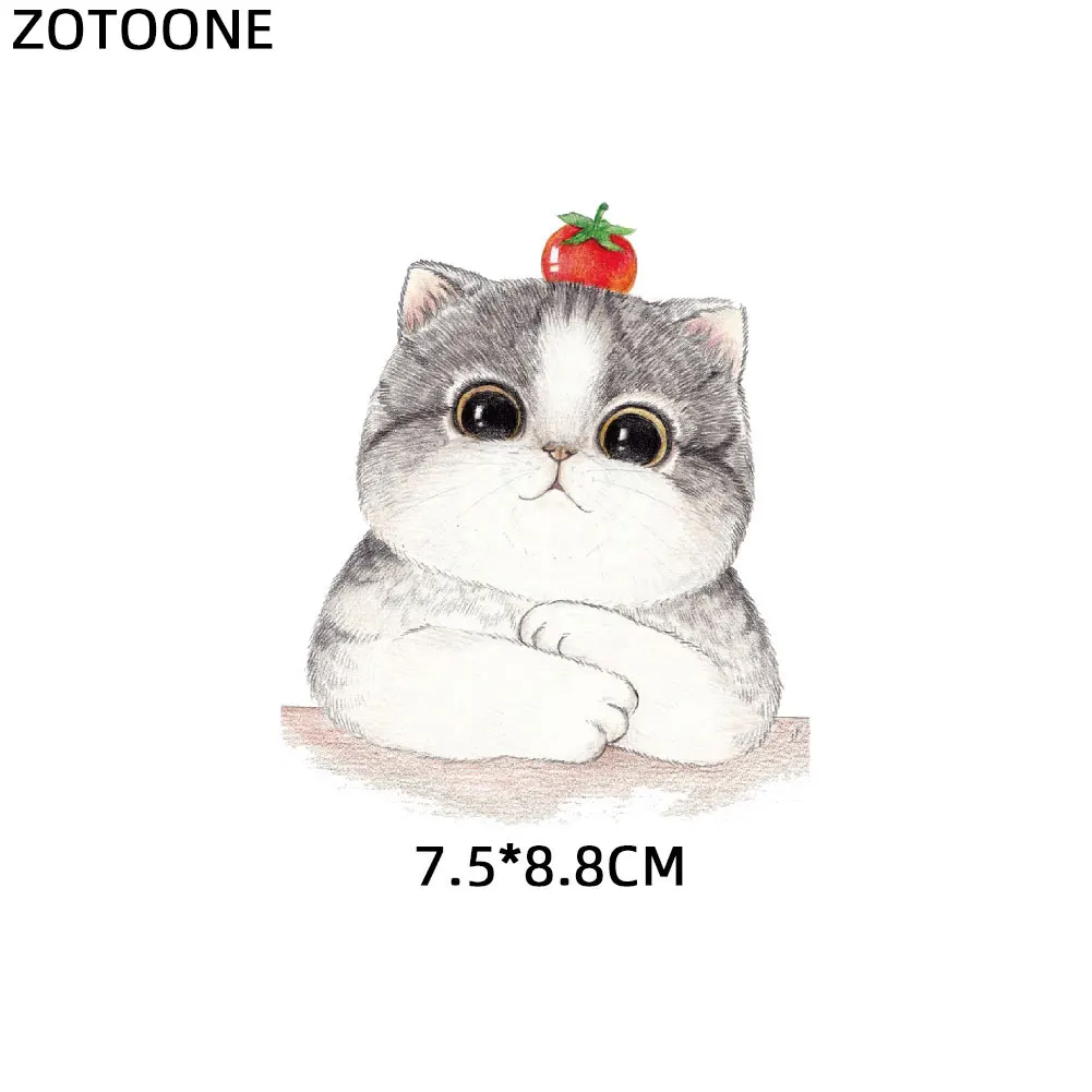 ZT1042 ZOTOONE мультфильм Животные кошка собака передачи тепла "лягушка" Олень "Слон" Переводные Термальность наклейки на одежда для детей детская футболка - Цвет: ZT1042