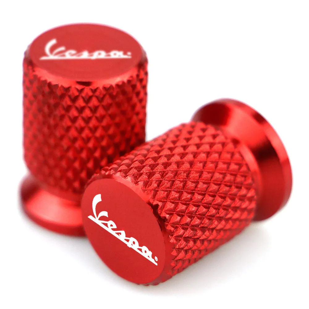 Red CNC алюминиевые шины клапан воздушный порт крышка крышки мотоцикла аксессуары для Piaggio Vespa GTS GTV LX 60 125 250 300 Primavera Sprint - Цвет: Red