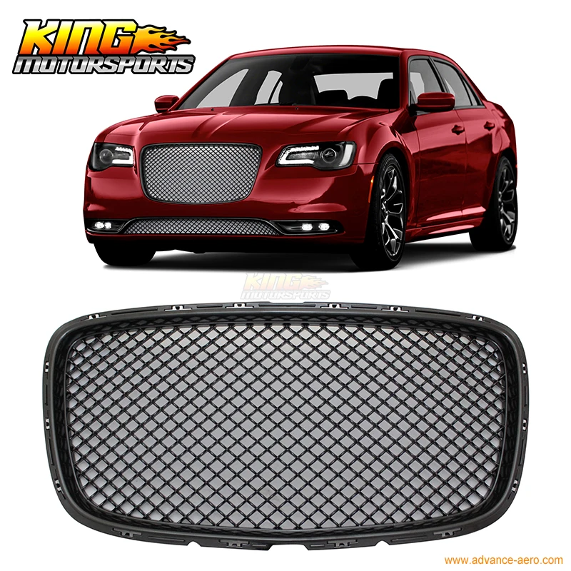 Подходит для 15 16 17 Chrysler 300 300C Bentley Стиль передняя Верхняя решетка гриль-черный США
