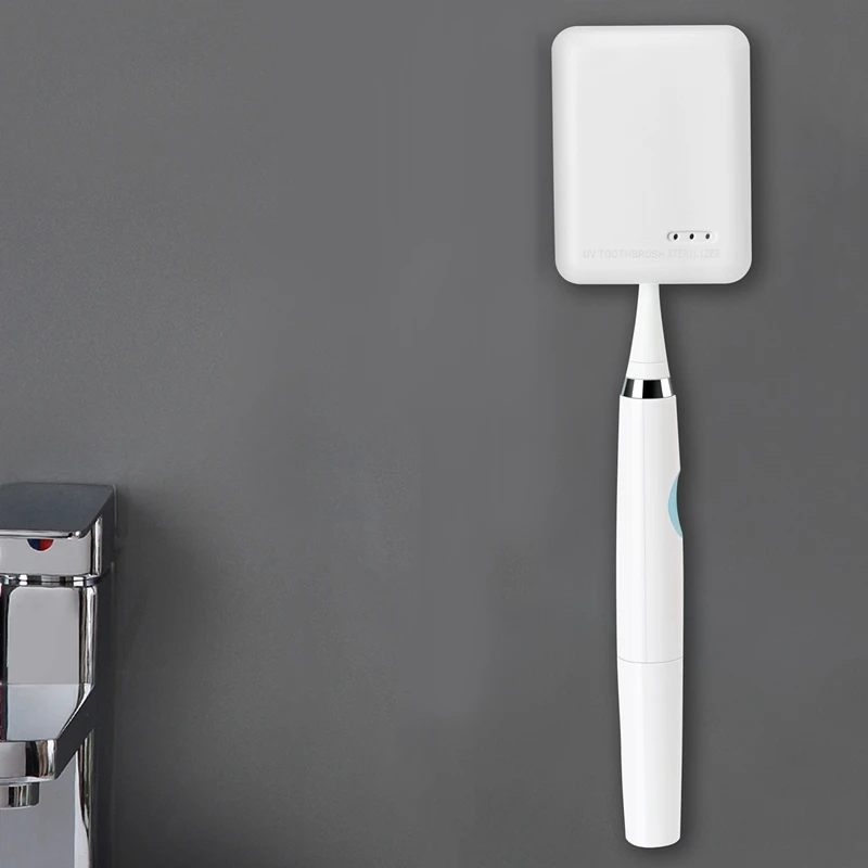 Portable UV Toothbrush Sterilizer Single Electric Toothbrush for Travel/Business/Home Sterilizing Effect Up to 99.9%
