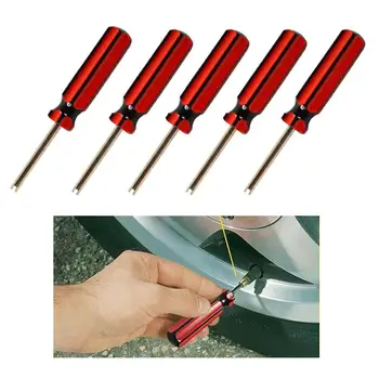 

5pcs Car Screwdriver Tyre Valves Stem Repair Tools Car Truck Motorcycle Tire Valve Core Remover Tyre Tube Installer Repair Tools