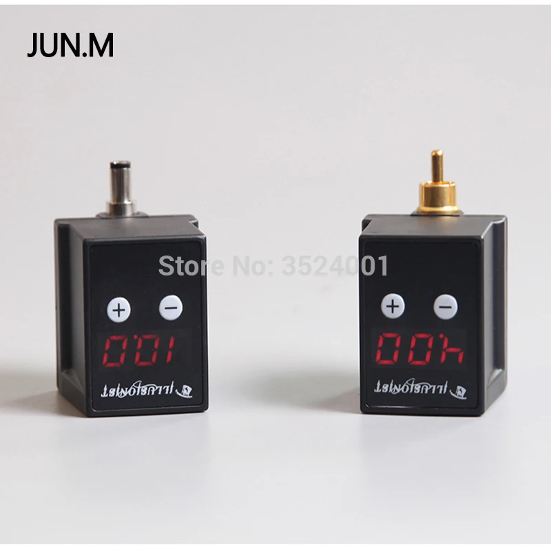 Tanie 2019 nowy profesjonalny Mini bezprzewodowy zasilacz do tatuażu automatyczne dopasowanie silnika zasilanie maszyny RCA interfejs DC energooszczędne