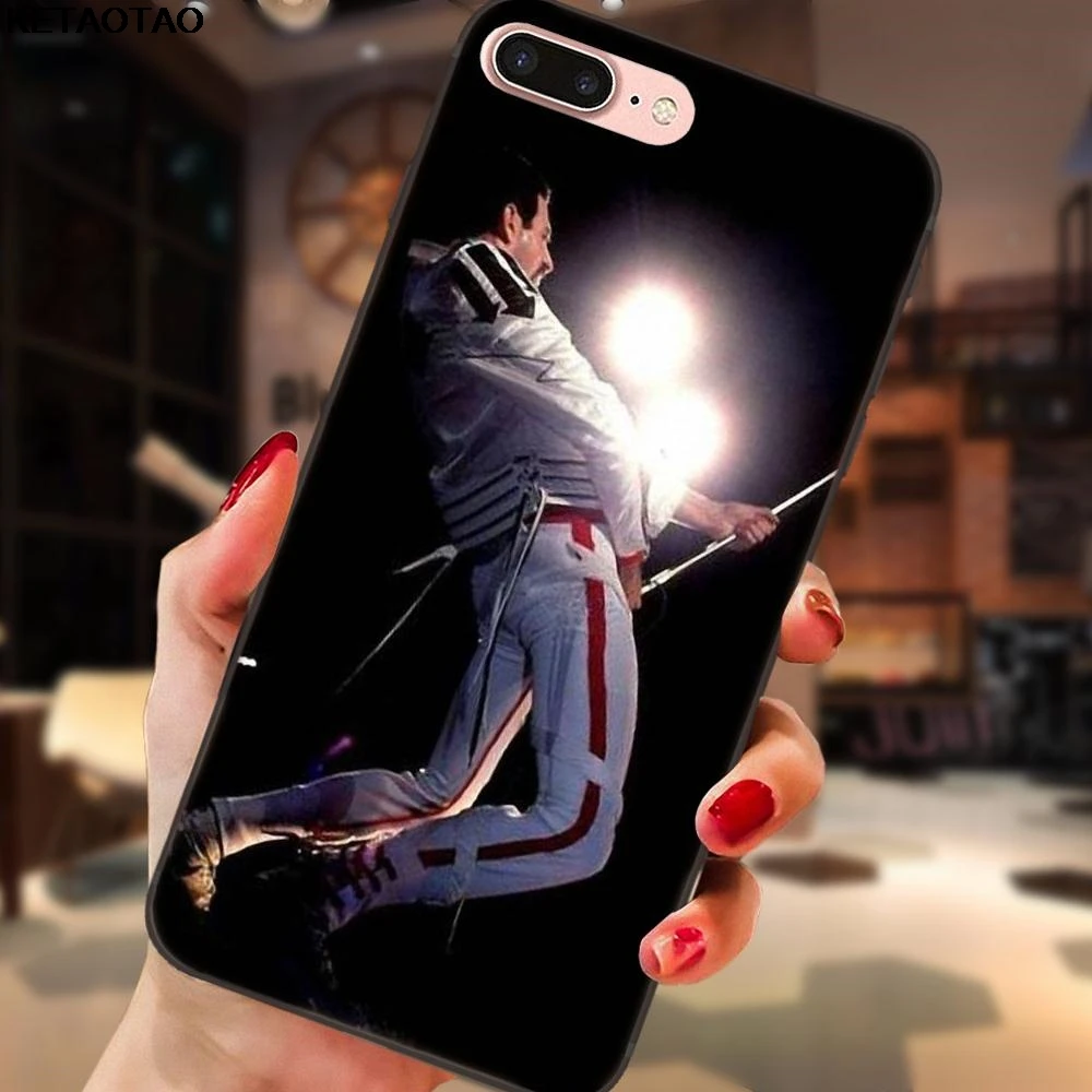 Прозрачный KETAOTAO N Фредди Меркури Queen телефон чехол для iPhone 4S SE 5C 5S 6 s 7 8 Plus X XS XR 11 Pro Чехол Мягкий Резиновый чехол из ТПУ силикона - Цвет: Прозрачный