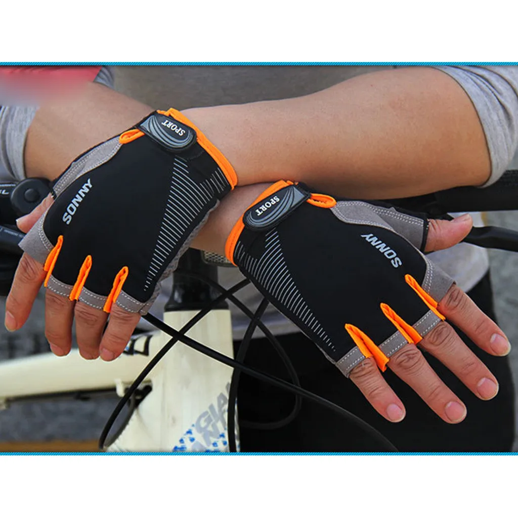Outdoor Sport Gloves Unisex Winter Autumn WindProof Keep Warm Riding Cloth Half Finger Non-Slip Shock Gloves Guantes Invierno