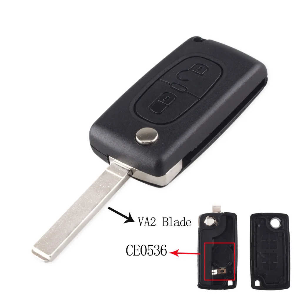 Model 1 KEYYOU Флип складной 2/3 кнопки дистанционного ключа автомобиля чехол оболочка для PEUGEOT 206 307 308 207 407 408 для Citroen C2 C3 C4 C5 C6 C8 - Цвет: Model 1