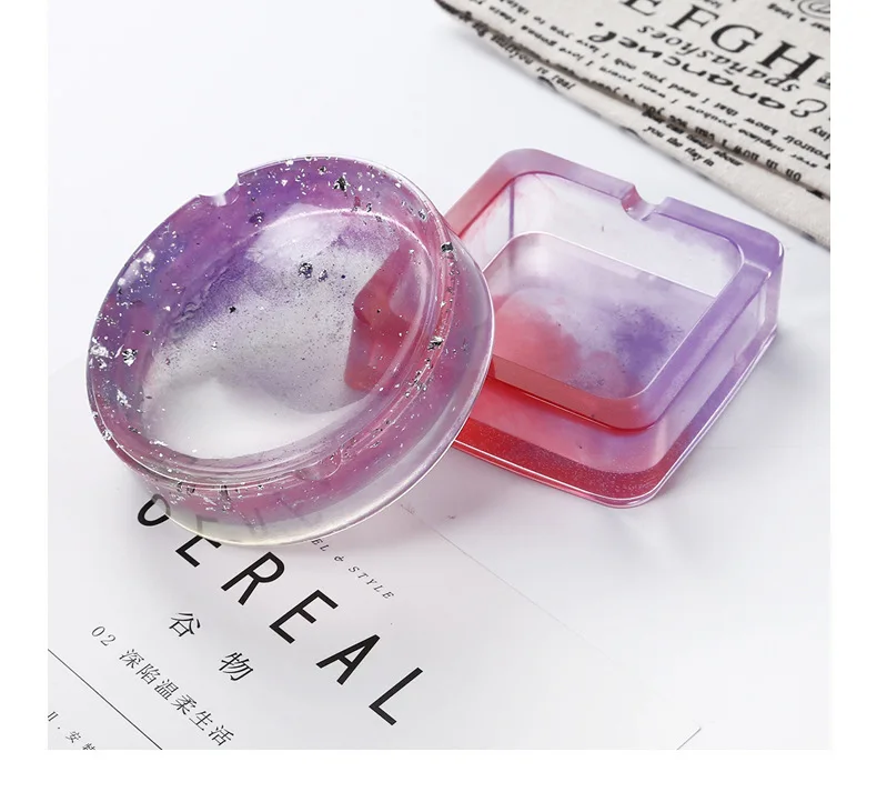 

Crystal Epoxy Ash Tray Epoxy Resin Dad Silica Gel Father's Day Mould Boyfriend Gift Handmade Mirror