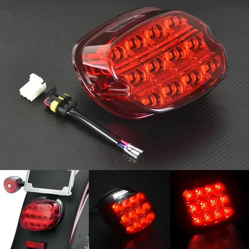 오토바이 Led 브레이크 테일 라이트 할리에 적합 일렉트라 글라이드로드 글라이드 Softail Sportster XL883 XL48 Dyna FLD Fat Boy 2