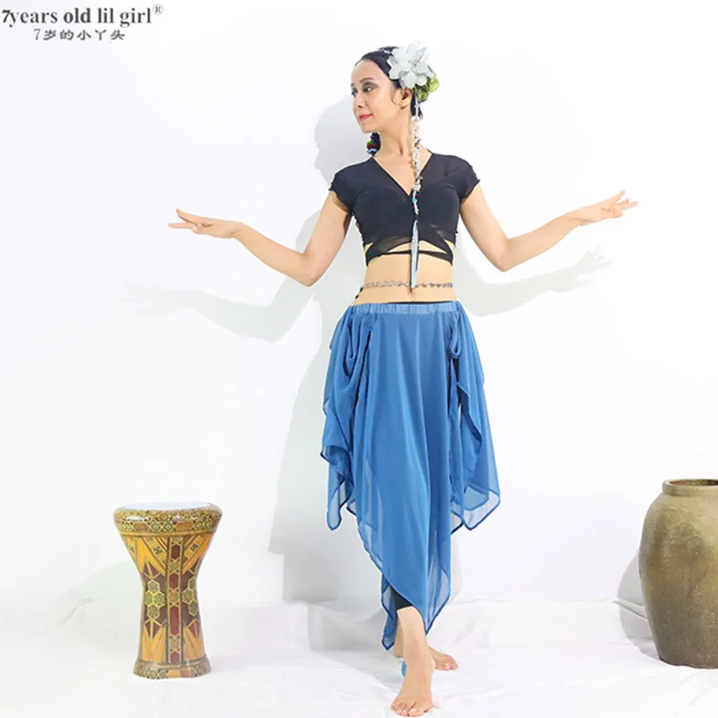 

Chiffon Belly Dance Skirt Italy Chiffon 4angle Skirt Ballet Dance Skirt EWW01