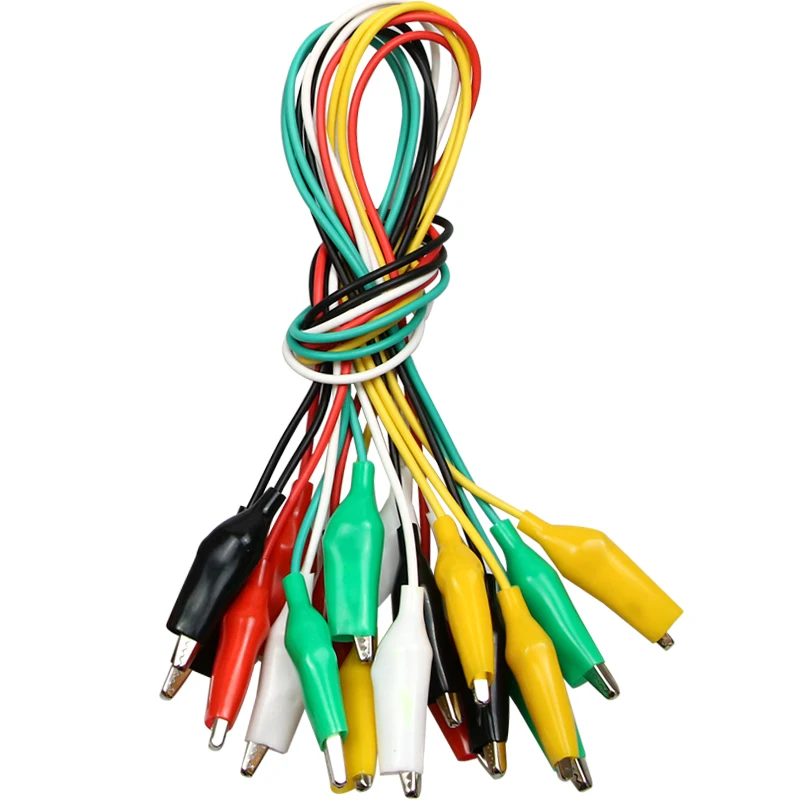 10pcs Alligator Clips Electrical DIY Test Leads Double-ended Crocodile Clips Roach Clip Test Jumper Wire