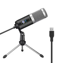 

USB Microphone Studio Recording Broadcast Mic with Tripod Stand for PC Computer