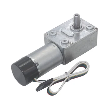 

DC6V 12V 24V JGY370 Full Metal Gearbox Turbo Worm Gear Motor with Hall Encoder Signal Feedback & Cover