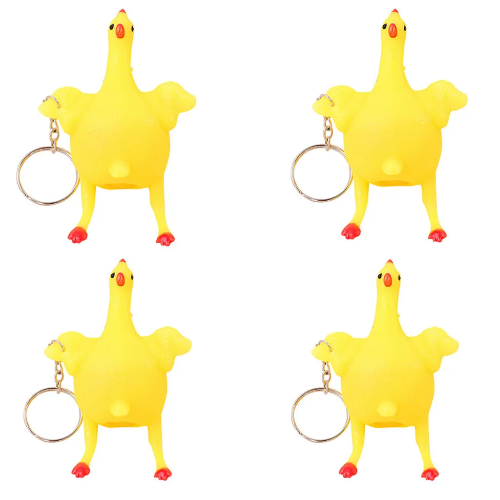 Интересный Новинка Игрушка курица и яйца брелок ювелирные изделия для уменьшения стресса 4 шт. игрушка Рождественский подарок детский подарок Детские игрушки# E30