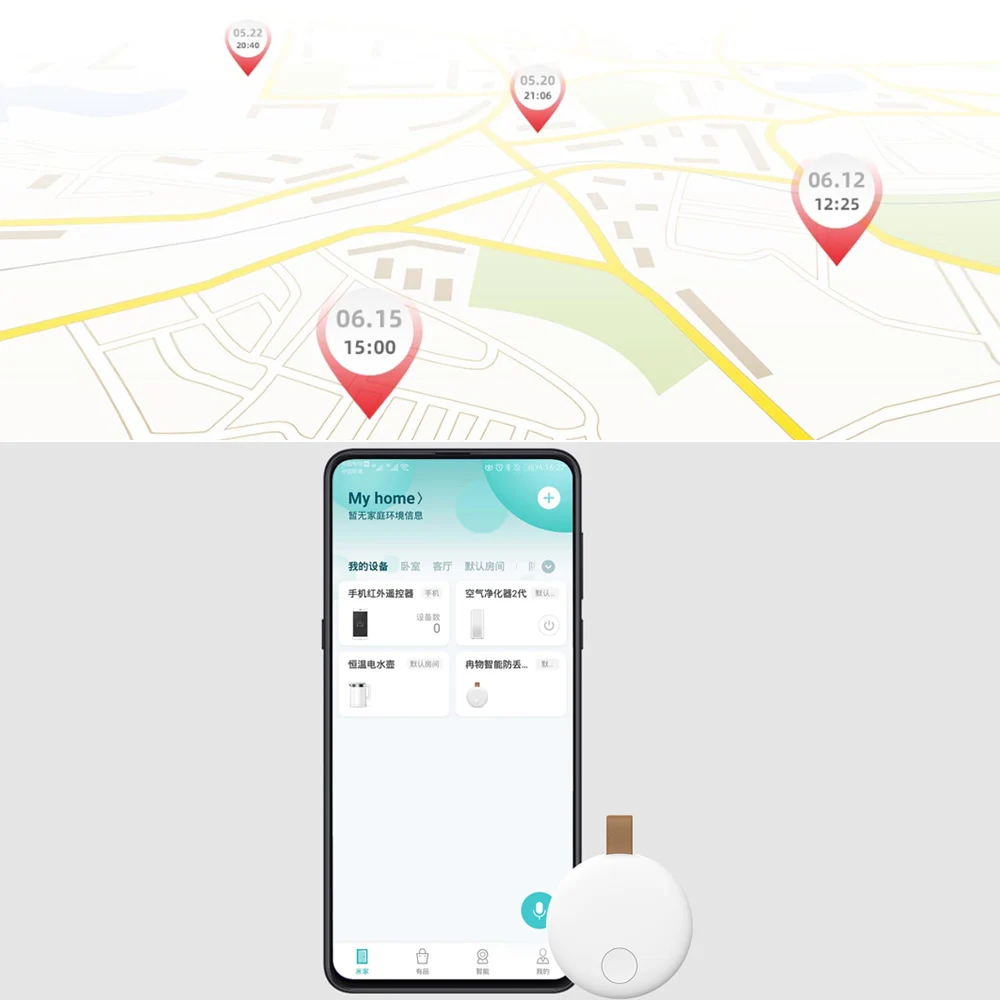Xiao mi Ranres Smart Intelligent mi ni устройство с защитой от потери двусторонний взаимный поиск 15 м работа на расстоянии с приложением mi home Anti-lost