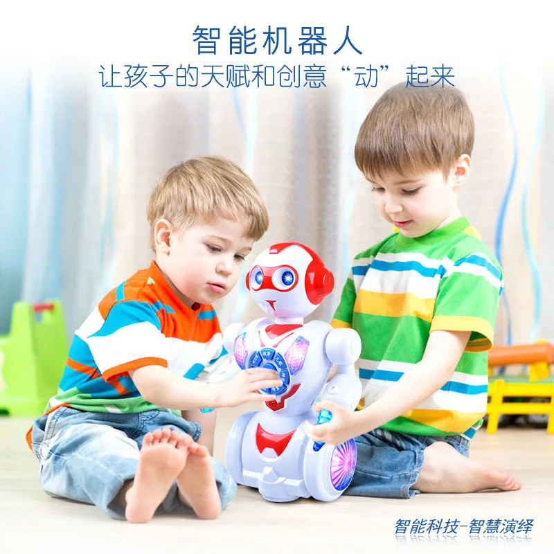 

New Style Smart Early Education Robot Model with Light And Music Dancing Electric Universal Children Robot Toys Hot Selling