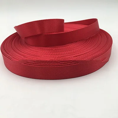 Red Meetee 8 метров 25 мм Высококачественная нейлоновая лента с узором в елочку, кружевная лента, лента, сделай сам, ремень для сумки, швейный ремень, аксессуары - Цвет: Red