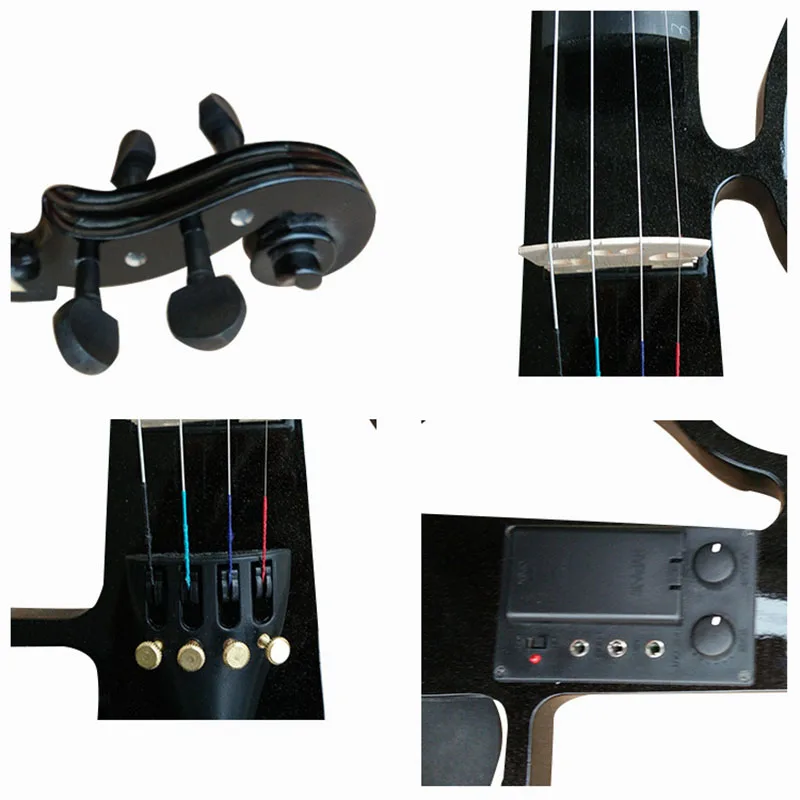 Electronic Acoustic Violin Beginners Playing 4/4 Electronic Violin Hand Flash acoustic violin