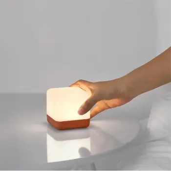 

Portable Led Night Light Usb Powered Flip Eye Protection Square Table Lamp Bedroom Decoration