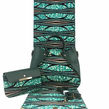

Luxury 2019 ankara set african wax bag African Print and Purse african wax with handbag