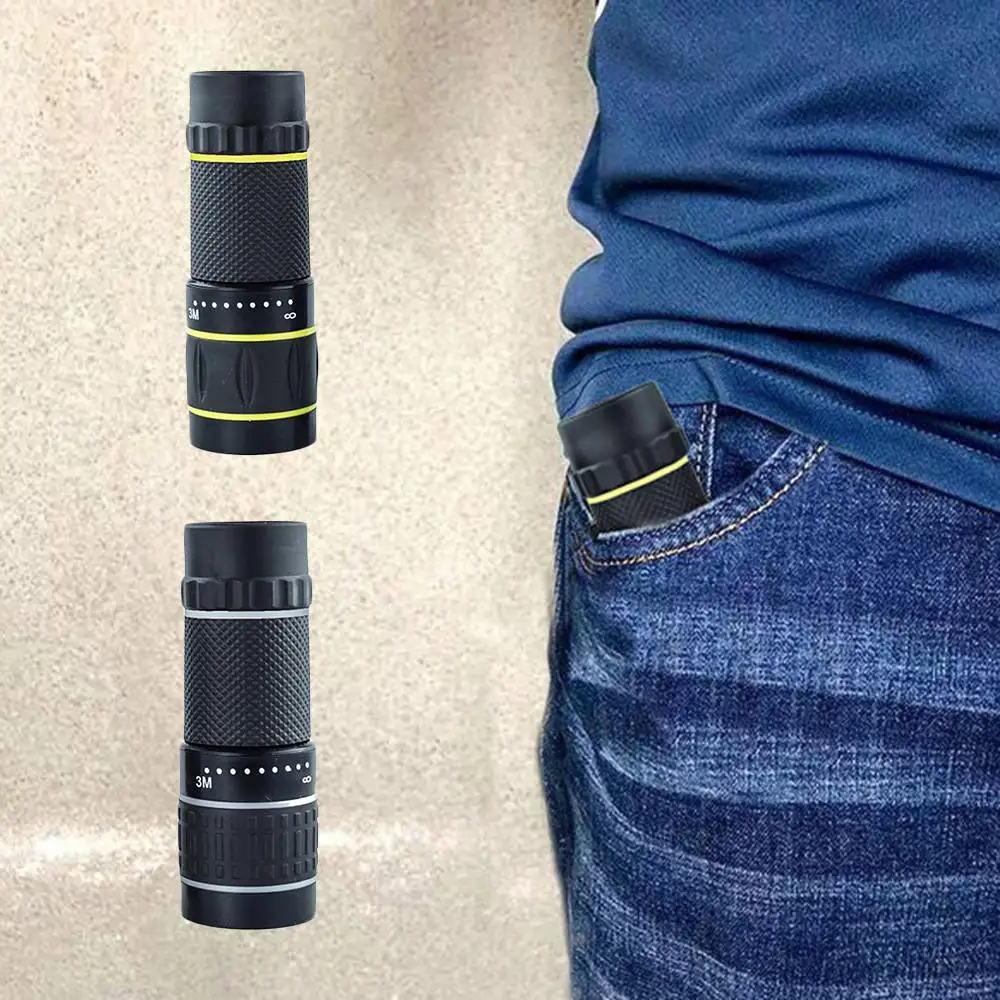 High Quality 10x22 Monocular Telescope Zooming Focus Green Film Pocket Monocular Portable Optical Hunting Tourism Scope 5