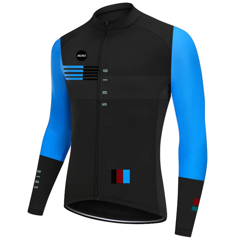 Мужская велосипедная куртка Pro Team теплая флисовая с длинным рукавом одежда для