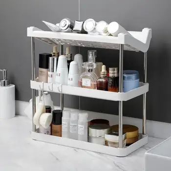 

Multi Layers Makeup Organizer Plastic Skin Care Products Storage Racks Kitchen Spice Storage Shelf