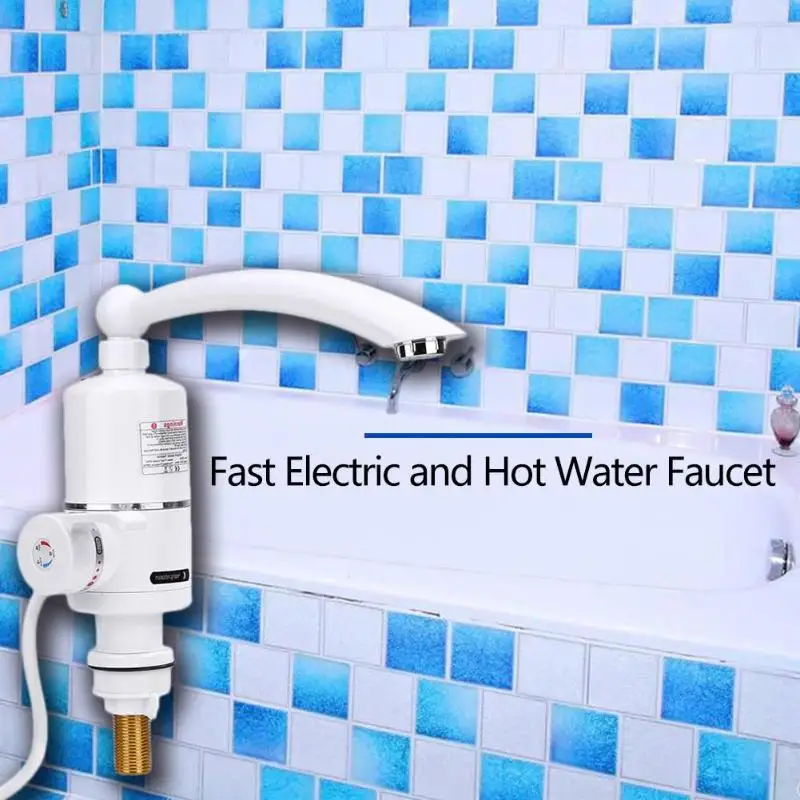 220V 3000W Portable Kitchen Electric Quick Heating Hot Water Tap Instantaneous Faucet Cold Water Dispenser Heater Dropshipping
