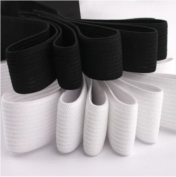 

White And Black Sewing Accessories For Sewing Elastic Ribbon Elastic Band 5 Yards 3/6 mm Rubber Band Tape Cord Polyester Spandex