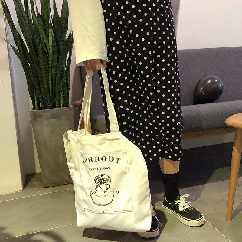 Spring New Style One Shoulder Canvas Bag Women's Korean-style Literature And Art Students Shoulder Bag Versatile Carry Bag