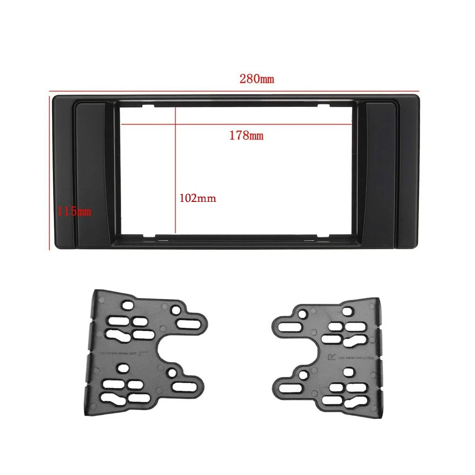 2 Din DVD Stereo Radio Fascia For BMW X5(E53) 5(E39) Adpter Frame Panel Plate Radio Dash Mount Installation Trim Kit Bezel