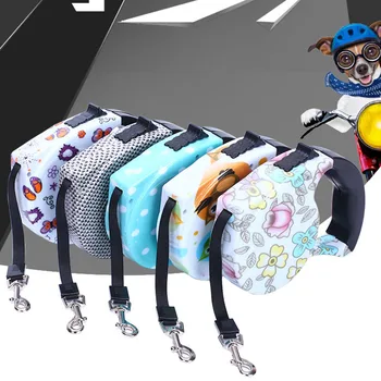 

Pet Accessories Cartoon Automatic Retractable Long Leash for Dogs Roulette Nylon Traction Leash for Dogs Extending Walking Leads