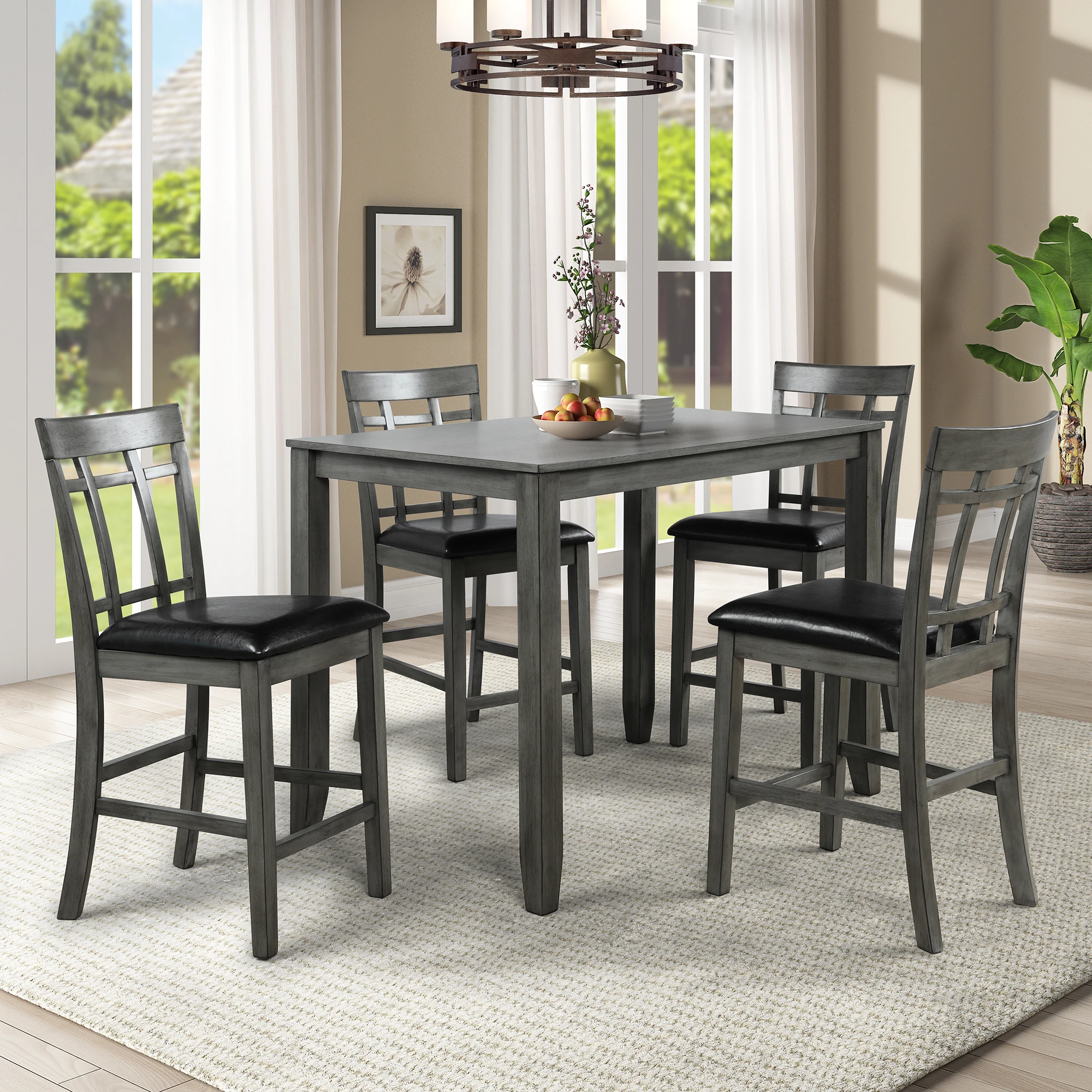 

Dining Table Set 5 Piece Vintage Rectangular Restaurant Table Sets Home Furniture Fast Shipping Modern Furniture