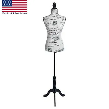 

Female Mannequin Torso Dress Letter Pattern Form Display w/ Tripod Stand Design