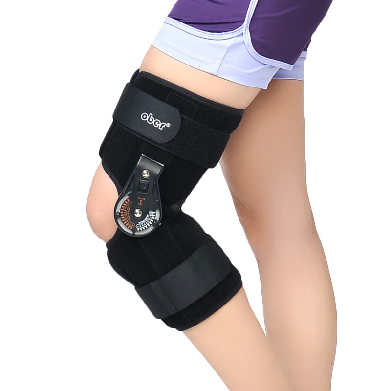 Регулируемый наколенник фиксация кронштейн бинт для фиксации при переломах реабилитация колено Ортез поддержка остеоартрит колена боли колодки - Цвет: Breathable