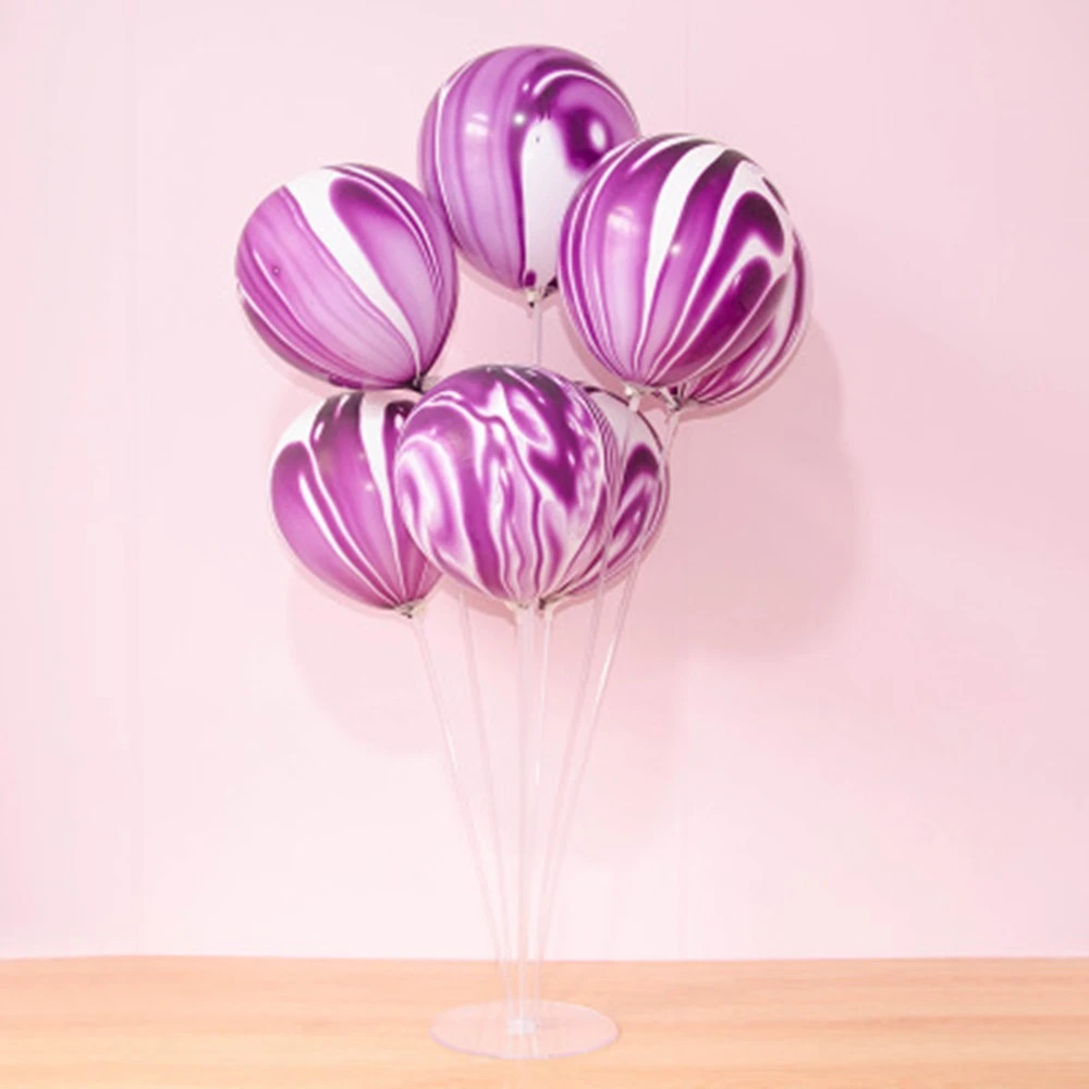 Purple 1" окрашенные разноцветные шары в форме агата с изображением воздушные шарики с нарисованными облаками украшения для дня рождения - Цвет: Purple
