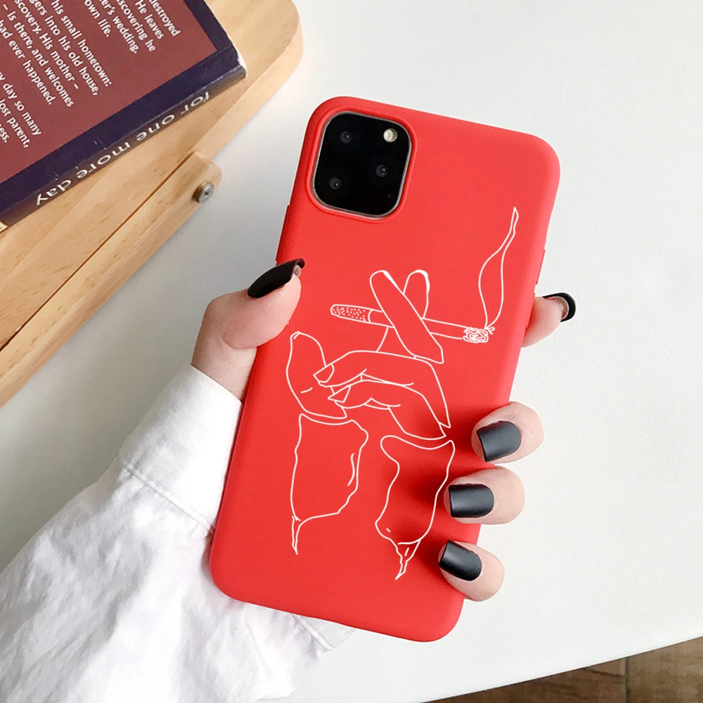 Силиконовый чехол для телефона s для iphone X, XR, XS, Max, 7, 8 Plus, 6, 6 S, забавный рисунок руки, милый мультяшный чехол с котом для iphone 11 Pro, мягкий чехол - Цвет: 22