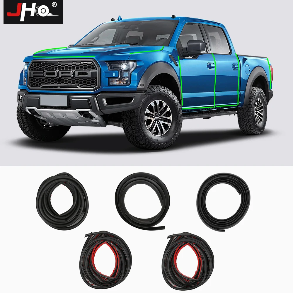 

JHO Whole Car Soundproof Rubber Insulation Sealing Strip Hood Tailgate Door Edge For Ford F150 Raptor 2017-2019 2018