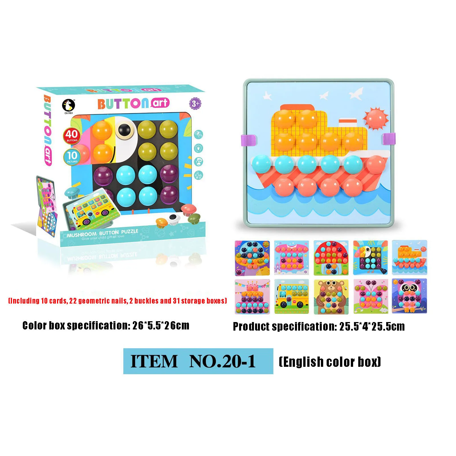 Детская комбинированная игрушка-пазл HIINST с ногтями в виде грибов игрушки для