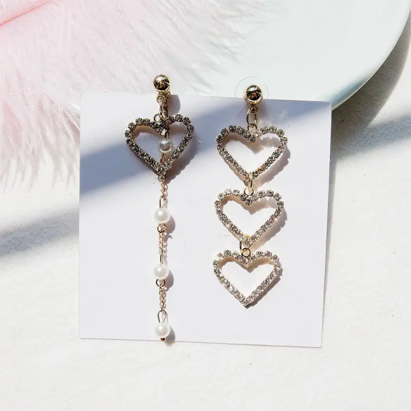 layered long thread ball dangle earrings stud earring bohemian