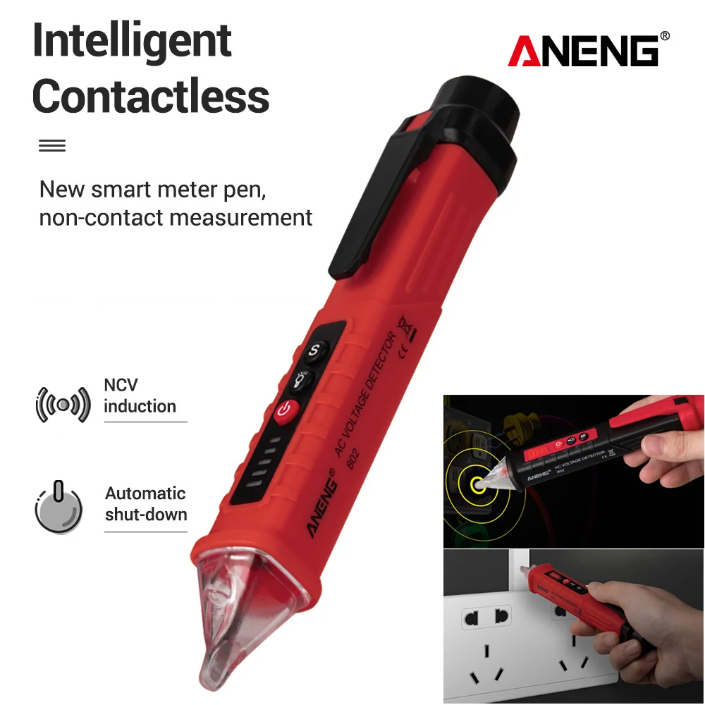 12-1000V Automatic Sensitive Wall Socket Electric Test Pen Safety Contactless Sensitive Voltage Detector