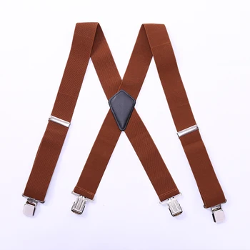 

Men'S Shirt Suspenders For Trousers Pants Holder Braces Women Wedding Suspender Belt Straps 50mm Wide Elastic Metal Clips