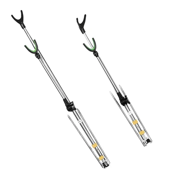 

2pcs Fish Rod Holder Stand Adjustable Fishing Rods Holder Telescoping Fishing Tool - 2.4M & 1.7M