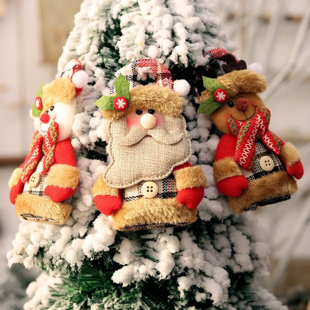 Новая Рождественская кукла кулон в форме колокольчика Санта Клауса лося