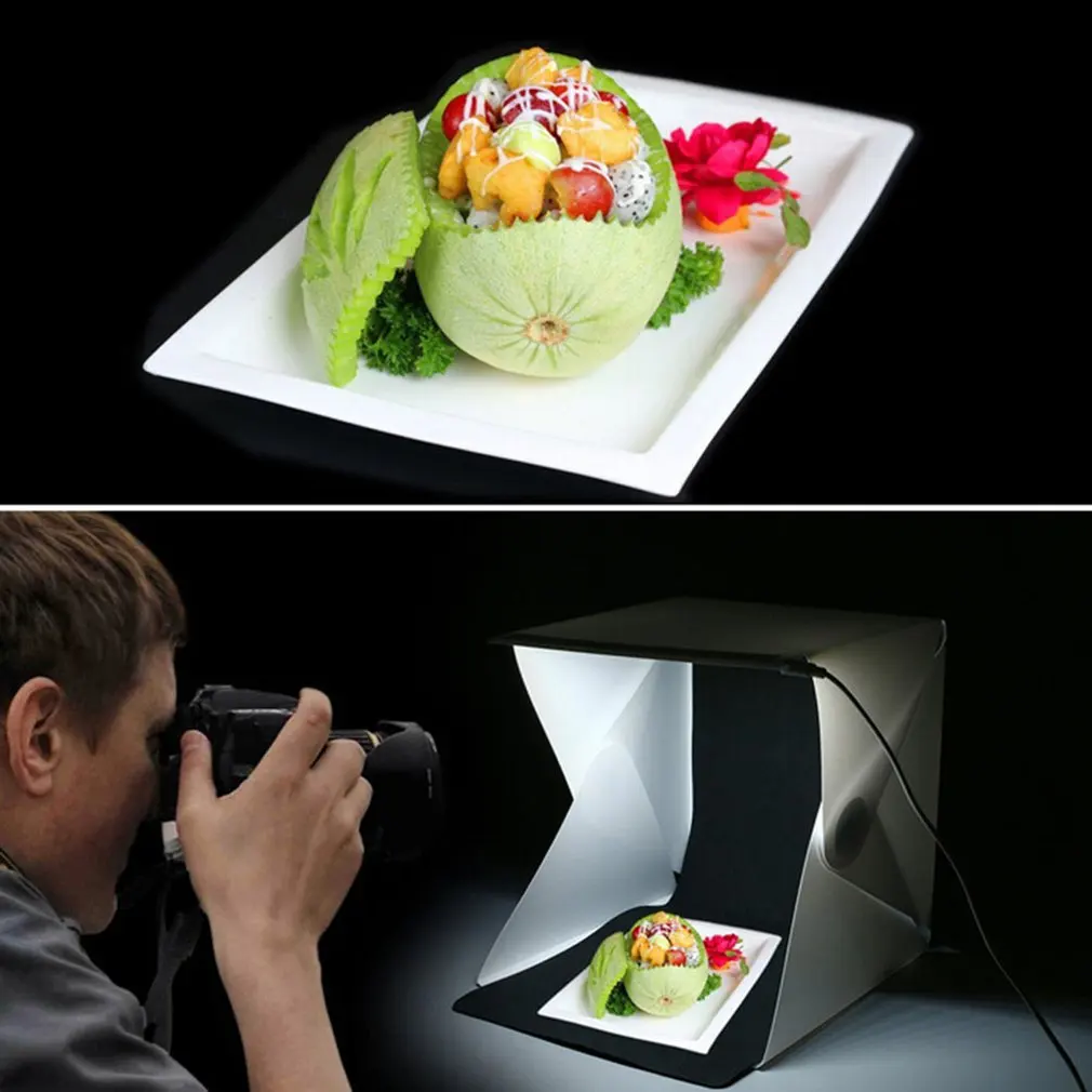 Студийный 20 см портативный складной светодиодный студийный мини-фон для фотосъемки реквизит для фотостудии с регулируемой световой линией