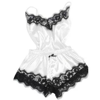 New Women Lingerie Lace Sleeveless Sleepwear Set