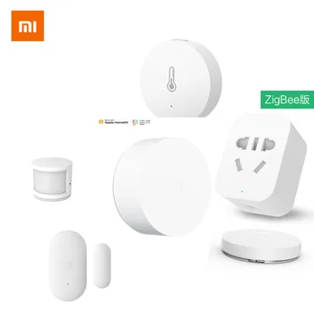

Original Xiaomi Smart Home Kits Multimode Gateway Door Window Sensor Human Body Wireless Switch Humidity Zigbee Socket MI APP