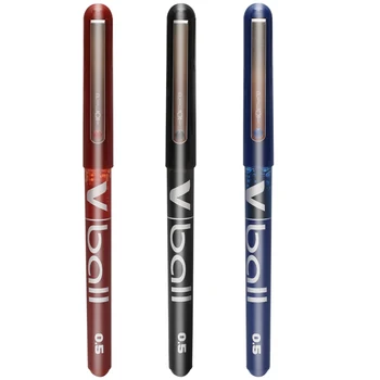

1pc PILOT BL-VB5 V Ball Straight-liquid Rollerball Pens Quick Drying Pure Liquid Ink 0.5mm Bullet Shaped Penpoint Black Red Blue