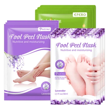 

6Pairs Lavender Nourishing Foot Peeling Mask for Foot Pedicure Whitening Foot Care Remove Dead Skin Feet Exfoliating Mask