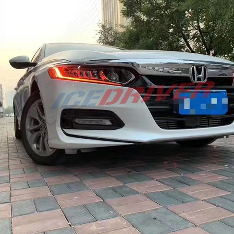 Icedriver для Honda Accord DRL RGB многоцветный светодиодный фонарь 10-го поколения дневные ходовые огни красный демон освещение для глаз лампа