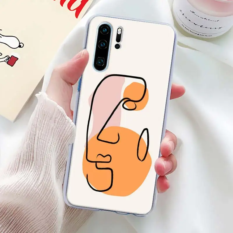 Забавный чехол для телефона с абстрактным рисунком лица Матисс для huawei P20 Lite P20 P30 Pro P9 P10 Lite P Smart Plus Твердый Чехол